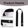 Lyreh 4pcs Pontoon Boat Ladder Straps, Black Imitation Nylon Snap