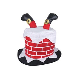 HENBRANDT W00 104 Chimney Hat with Santa Legs, Red