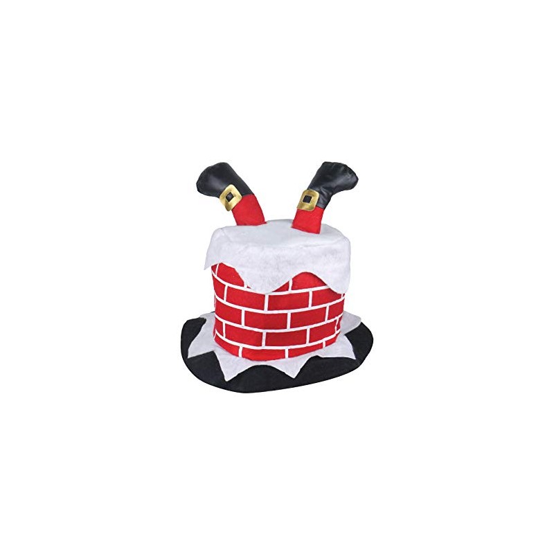 HENBRANDT W00 104 Chimney Hat with Santa Legs, Red