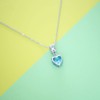 LOCIBLO March Birthstone Necklaces for Women 925 Sterling Silver Love