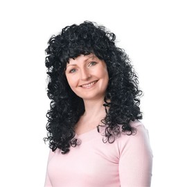 Bristol Novelty BW320 Curly Long Blonde Wig | For women | Black Budget, One Size