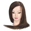 Mannequin Head 18" Female 100% Human Hair Hairdresser Cosmetology Mannequin