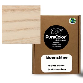 PureColor - Wood Stain and Finishes - Eco-Friendly, Vivid Colors, Deep Pigment, Ready to Use, Water-Based, Low VOC, No Odor, & Easy Clean-Up. Quart, Moonshine