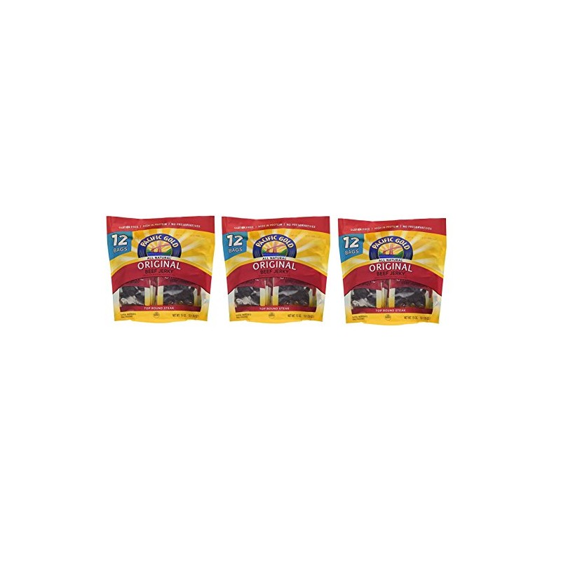 Pacific Gold Original Beef Jerky Value Pack - 3 Bags