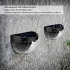 4Pcs Outdoor Waterproof Semicircle 6LED Solar Power Wall Lamp Black