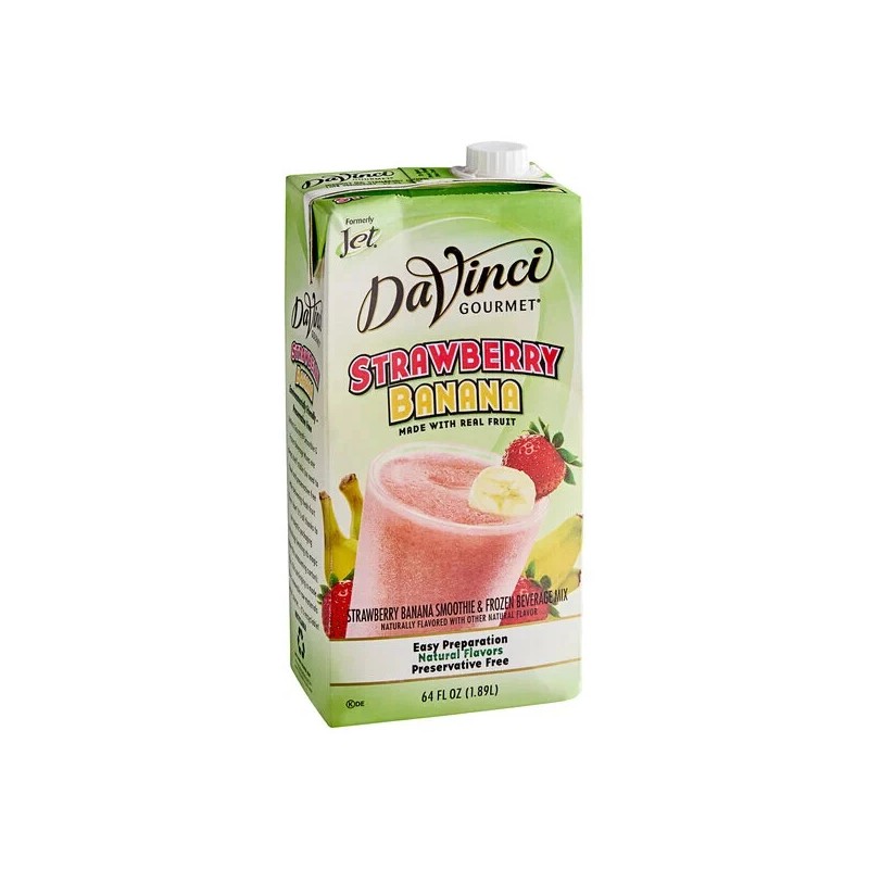 FixtureDisplays DaVinci Gourmet 64 fl. oz. Strawberry Banana Real Fruit