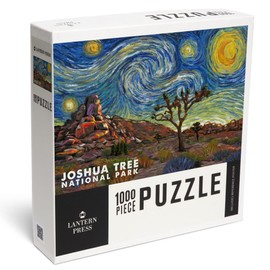Lantern Press 1000 Piece Jigsaw Puzzle, Joshua Tree National Park, Starry Night National Park Series