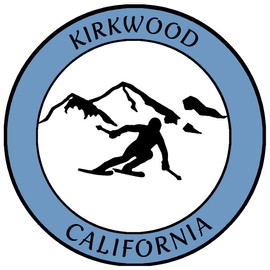 Athena Brands Kirkwood, California - Sports Skier - Car Truck Window Bumper Sticker Decal - Columbia Blue