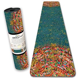Splitting of The Sea ArtTrivet Heat-Resistant Passover Pesach Table Runner and Trivet - Fabric top and Non-Slip Rubber Base (16"x40")