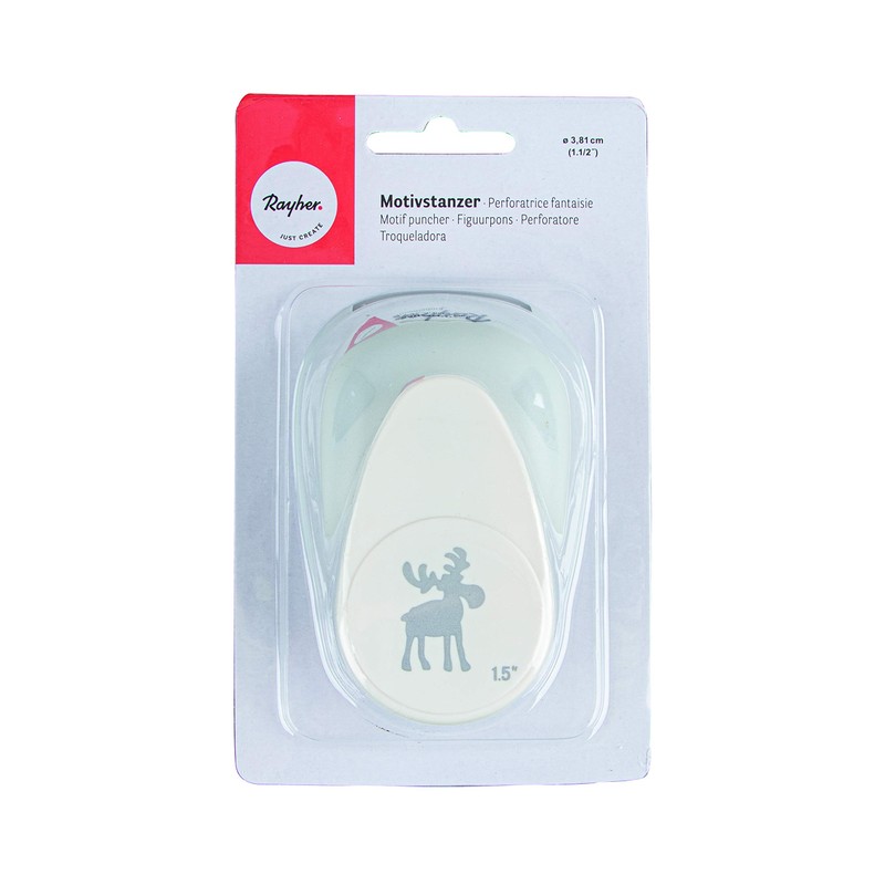 Rayher Hobby 89764000 Motif Punch Elk Diameter 3.81 cm /