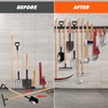 TVKB 51'' All Metal Garden Tool Organizer Adjustable Garage Tool