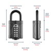 Squire CP60 Combination Padlock, 60mm, Black, 5-Wheel Lock