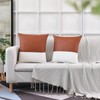 Tosewever Faux Leather/Cotton Throw Pillow Covers, Set of 2 Modern