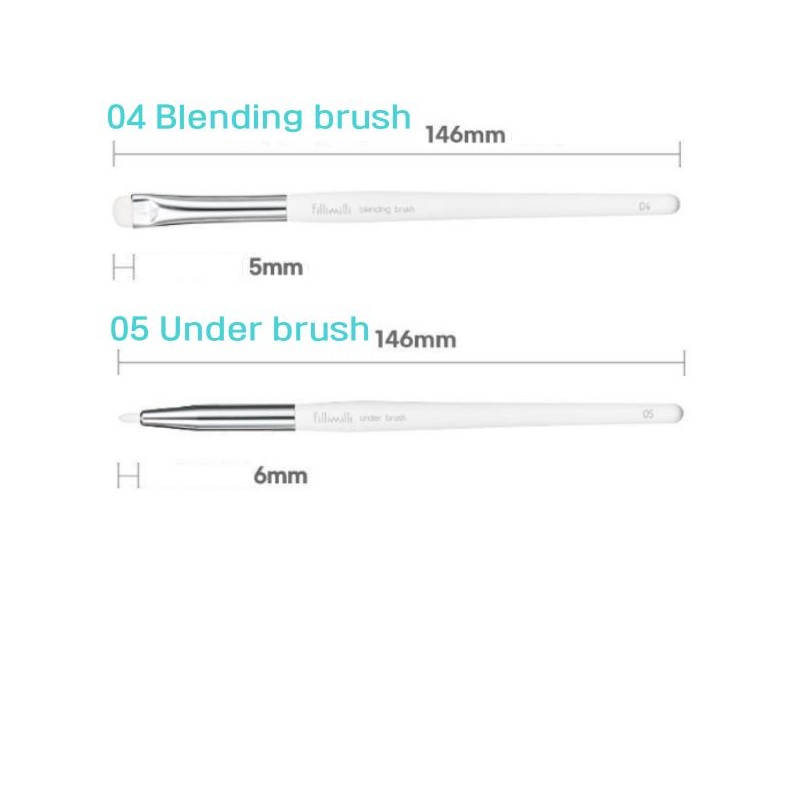 FILLIMILLI Eye Brush Pro Collection Set & Lip Brush Keyring