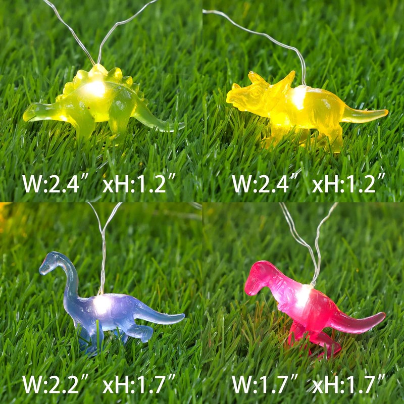 Impress Life Dinosaur String Lights with Remote and Timer,20 LED