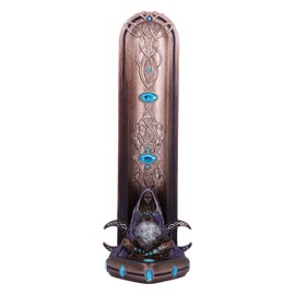 Nemesis Now Triple Moon Goddess Incense Burner 22.5cm, Resin, Bronze, Triple Moon Goddess Incense Stick Holder, Triple Moon Pagan Décor, Pagan Gift, Cast in the Finest Resin, Expertly Hand-Painted