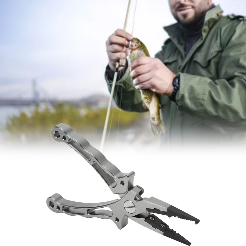 Aluminum Alloy Fishing Pliers Multifunctional Fishing Hook Remover Pliers Line