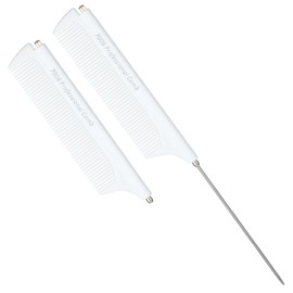 Pack of 2 Telescopic Handle Comb, Portable Styling Comb, Women's Styling Comb for Hair Cutting and Braiding, Stainless Steel Needle Handle Comb, Hairdresser Hair Comb Styling Comb for Fluffy Pony