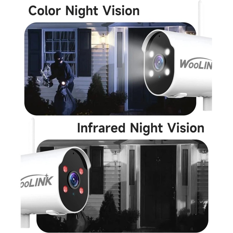 WOOLINK 4Packs Wireless Security Camera 4MP WiFi Home Security Camera