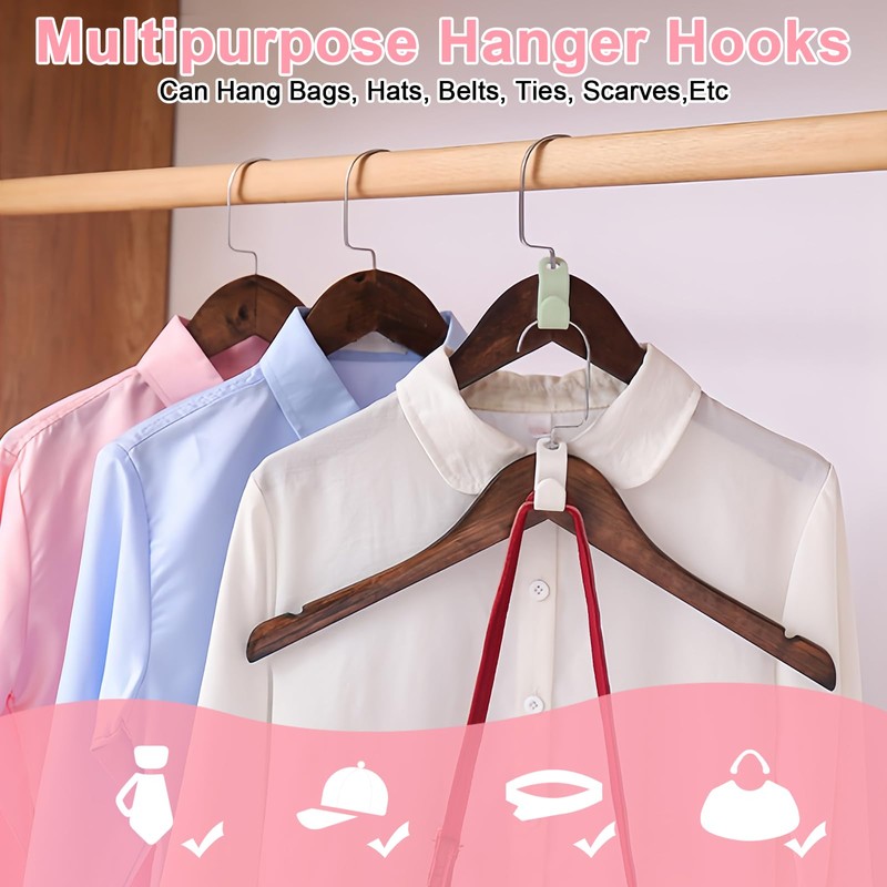 100 PCS Space Saving Hanger - Clothes Hanger Connector Hooks,