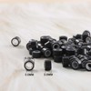 GOTDYA 1000pcs 5mm Black Extension Beads,Silicone Lined Micro Rings,MicroLink I