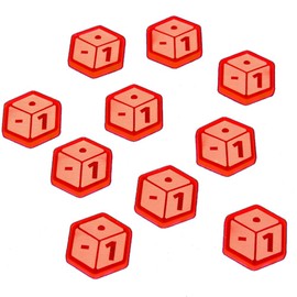 LITKO Minus One Tokens, Fluorescent Pink (10)