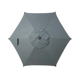 Abba Patio 7.5FT Lyon Outdoor Patio Umbrella Replacement Canopy, 6 Sturdy Ribs UV Protection Waterproof for Garden Deck Backyard Pool,Only Umbrella Replacement Canopy,Grey