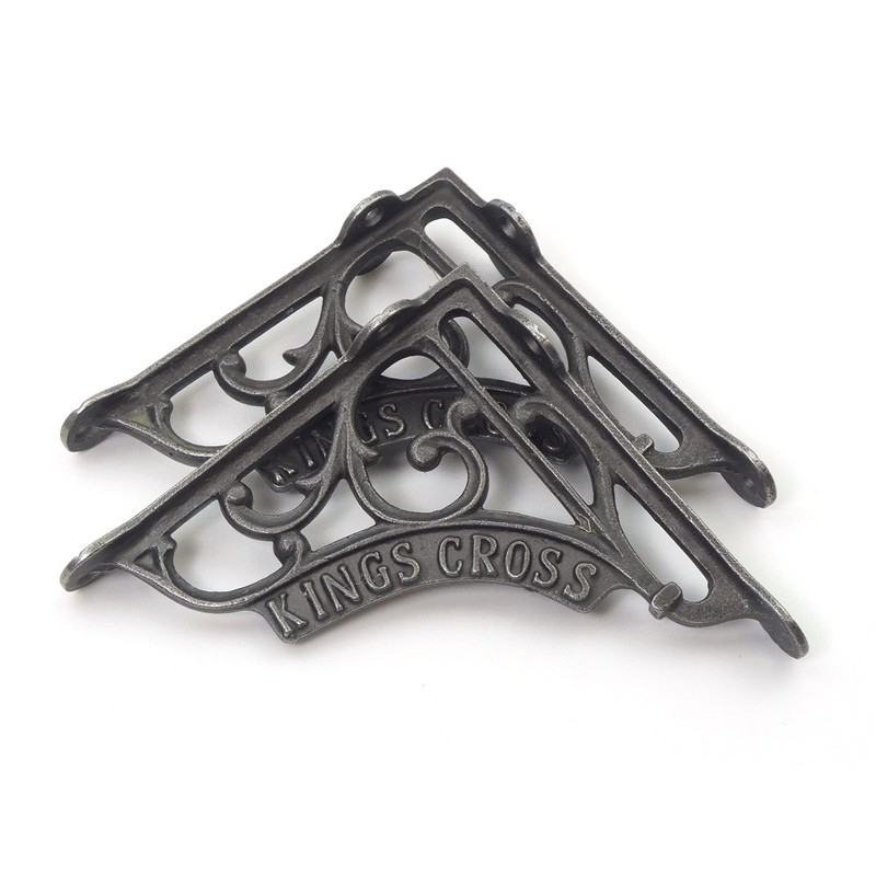 Pair of London Landmark Shelf Brackets Antique Cast Iron 125mm