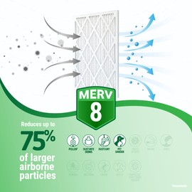 18x20x1 Air Filter MERV 8 Air Conditioner HVAC AC Furnace Filters (Actual Size) (4-Pack)