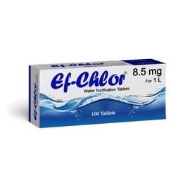 Ef-Chlor 8.5mg Water Purification Tablets - Pack of 100 | Emergency Use for Mountaineering, Travelling, Camping & Hiking | Purify 1-2 litres per Tablet