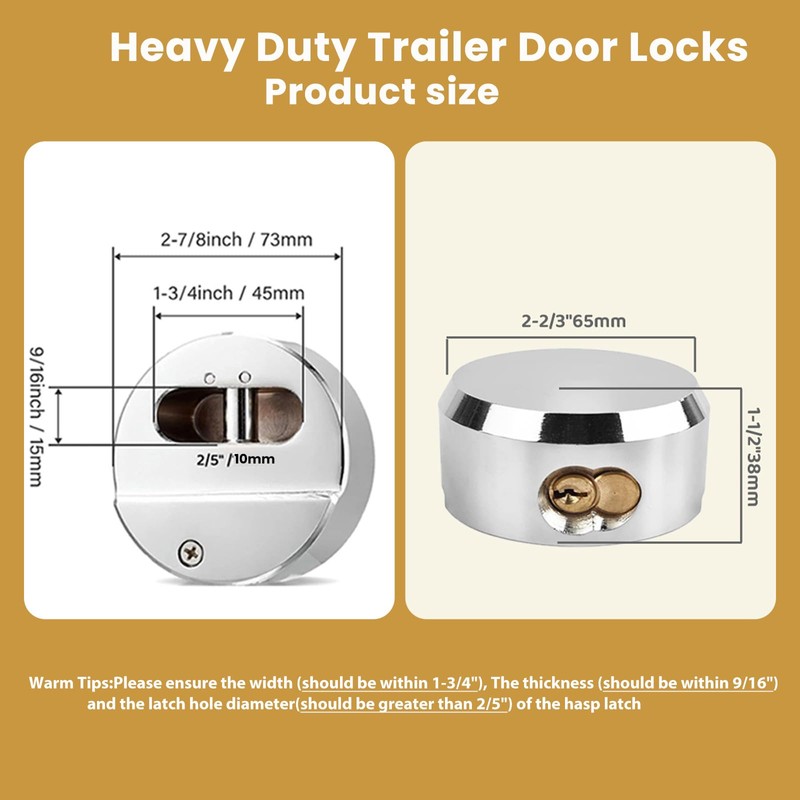 4 Pack Hidden Shackle Padlock Keyed Alike Heavy Duty Trailer
