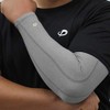 Phiten Titanium Compression Single Arm Sleeve, Heather Gray, Large