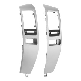 Center A/C Dash Air Vent Trim Panel, Console Outlet Insert Frame, Compatible with 2003-2009 Lexus GX470, Land Cruiser Prado 120, Replaces# 55474-60040, 55475-60040 (Silver)