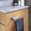 VAEHOLD Self Adhesive Hand Towel Holder for Bathroom, Silver Towel