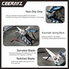 CEERAYZ 185mm Notch Scissors All Purpose Heavy Duty, Garden Shears,