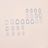 IMSOHOT Short Oval Press on Nails Silver Metal Mirror Chrome