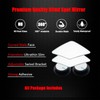 Ampper Rhombus Shaped Blind Spot Mirror, HD Glass Frameless Convex