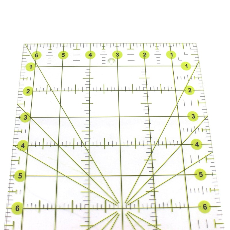 1 Acrylic Patchwork Ruler And 1 Portable Tape Measure, Measuring
