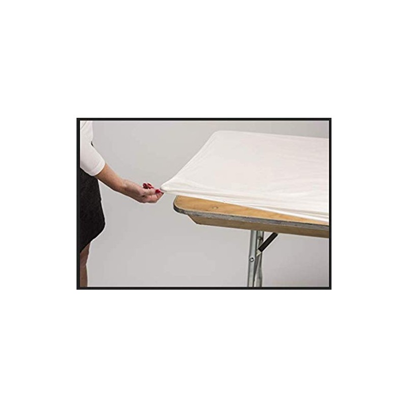 Kwik-Covers 8' Rectangle Plastic Table Covers 30" x 96", Bundle