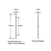 sourcing map AXK5578 Thrust Needle Roller Bearings with Washers 55mm