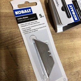 Kobalt 10 Pack x5pc KOBALT Heavy-Duty Carbon Steel Utility Blades 2491095 New