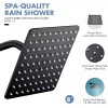 Unbranded Wall Mounted Shower Faucet Set Black Rain Shower Head