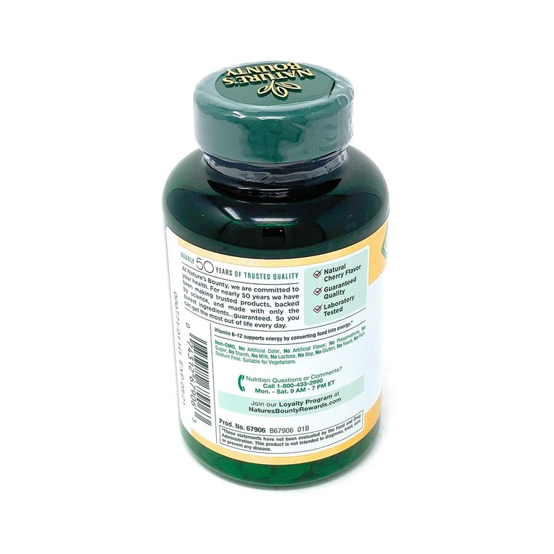 Nature's Bounty Vitamin B-12 2500 mcg, 300 Quick Dissolve Tablets