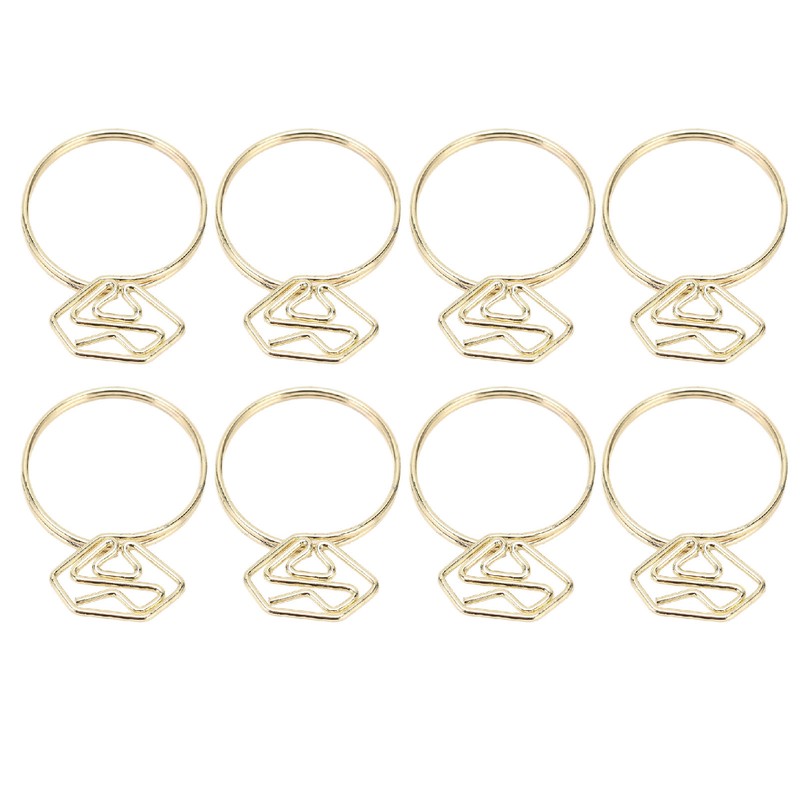 100Pcs Cute Paper Clips Ring Style Anti Slip Sturdy Electroplated