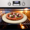 Cook N Home Pizza Grilling Baking Stone with Scraper, Heavy