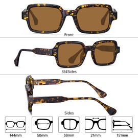 STGATN Polarized Sunglasses Womens - Retro Narrow Frame Classic Vintage Style, Lightweight UV Protection Shades for Driving, Beach, Outdoor Fashion Accessorie