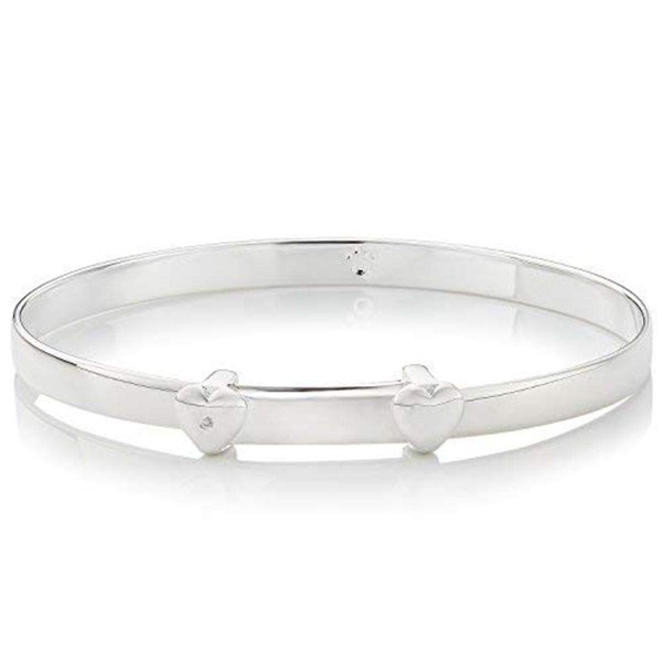 Molly Brown London Sterling Silver My First Diamond Expandable Baby Bangle. Christening Bangle | Baby Jewellery | Baby Keepsake | Baby Shower Gift​​​​