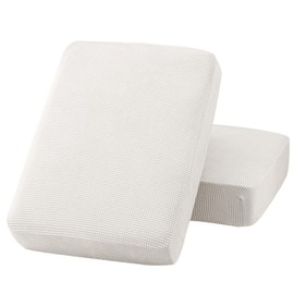 Smryego Stretch Couch Covers Sectional Durable Seat Cushion Covers Cushion Protector Covers for Chair Loveseat Sofa Cushion (White, XL 2 Seat Cover)