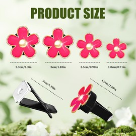 8PCS Daisy Flower Air Vent Clip Accessories, Air Conditioning Outlet Clip, Car Air Freshener Dashboard Accessories Charm, Auto Decorations Interior Universal Car Fresheners for Women