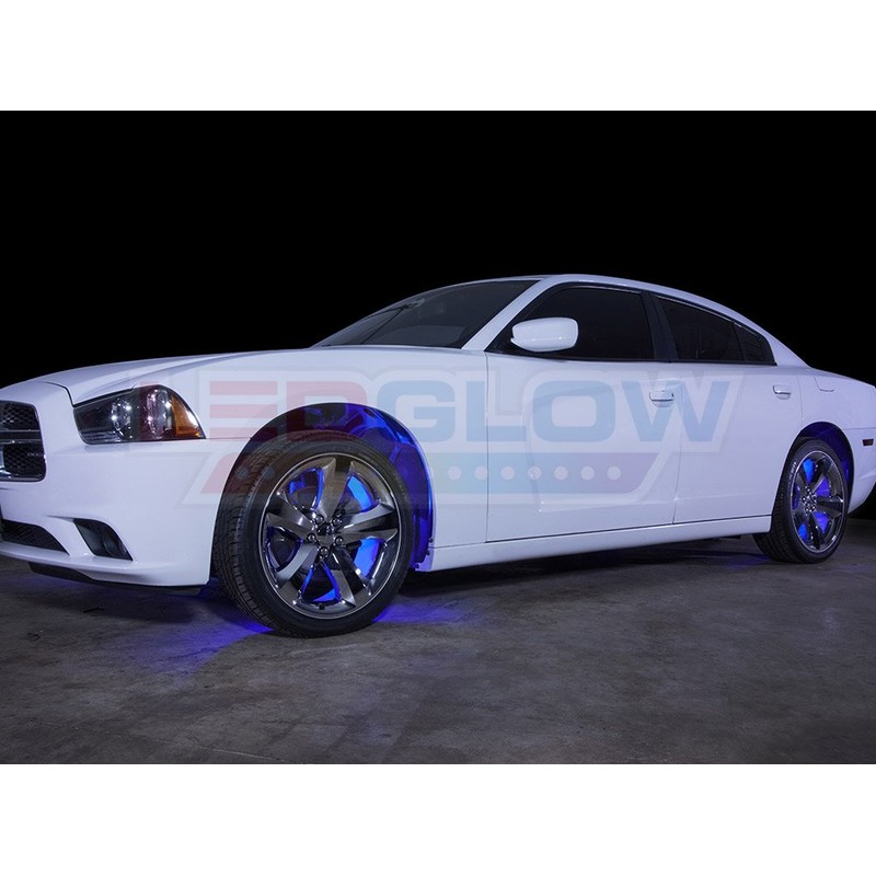 LEDGlow 4pc Blue LED Wheel Well Fender Accent Neon Lighting
